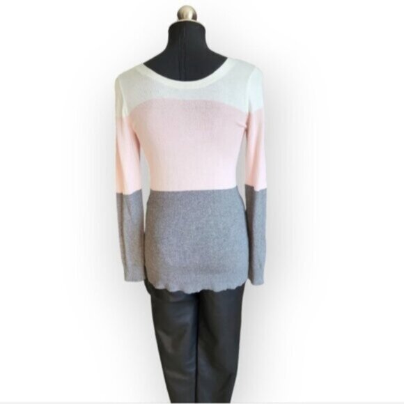 RICKI’S Pink Colour Block Sweater Sz Small - Picture 2 of 4